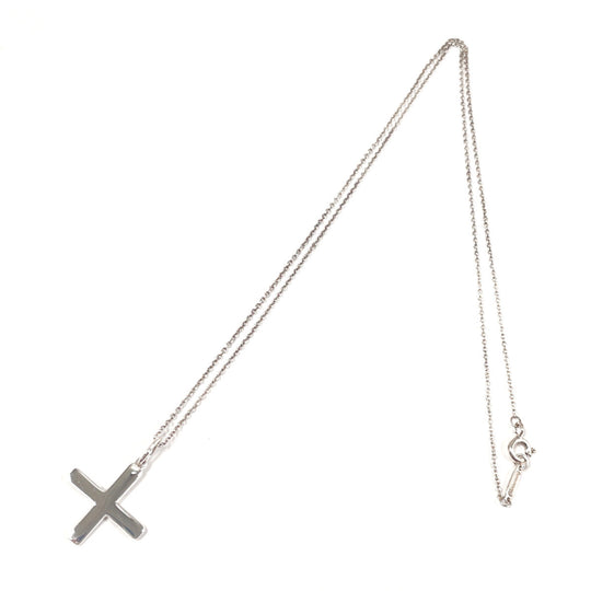 TIFFANY&Co. Necklace Silver925 Silver cross Shiseido Ag+ collaboration unisex Used Authentic