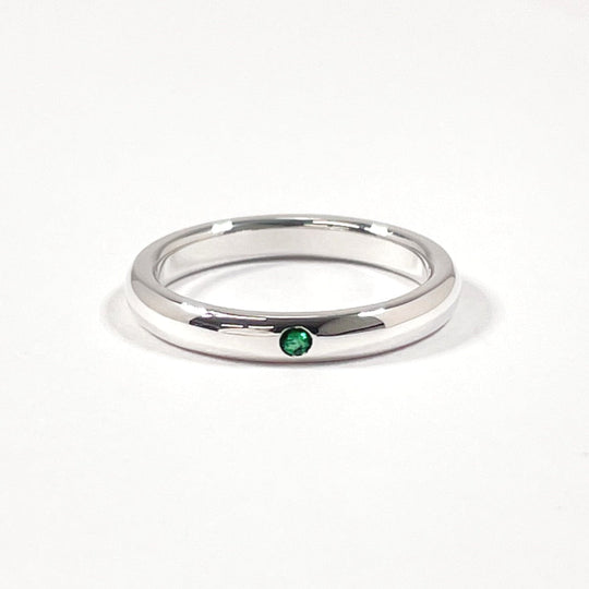 TIFFANY&Co. Ring Silver925, Emerald Silver El Saperetti Stacking band