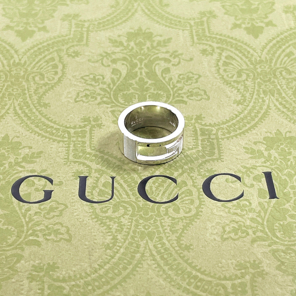 GUCCI Ring Silver925 Silver Branded Cutout G 8