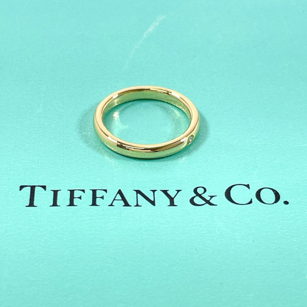 TIFFANY&Co. Ring K18 Yellow Gold, Diamond gold El Saperetti Stacking band ring Women Used Authentic