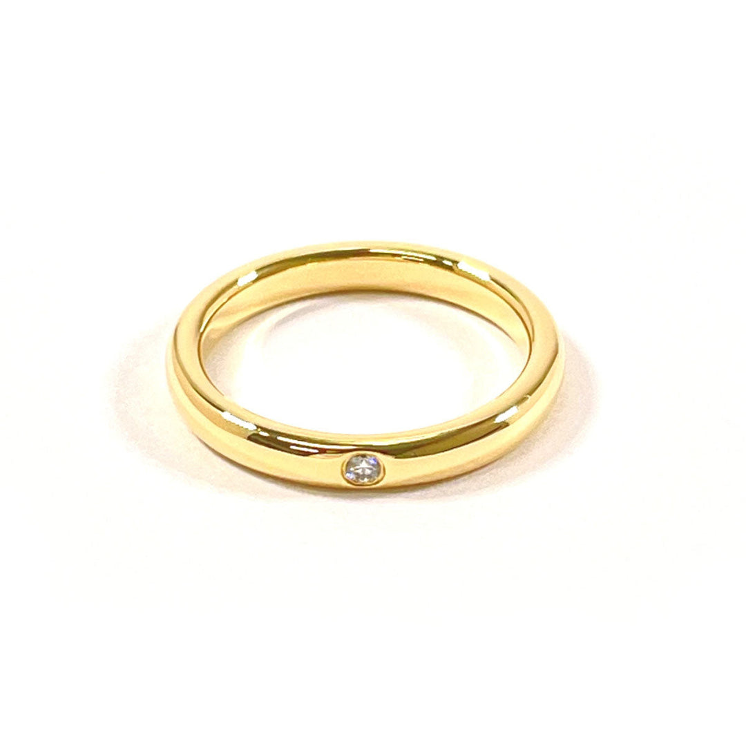 TIFFANY&Co. Ring K18 Yellow Gold, Diamond gold El Saperetti Stacking band ring Women Used Authentic