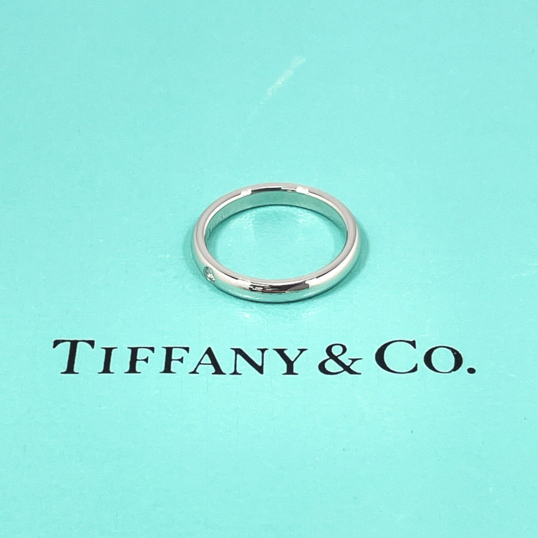 TIFFANY&Co. Ring Pt950Platinum, Diamond Silver El Saperetti Stacking band ring