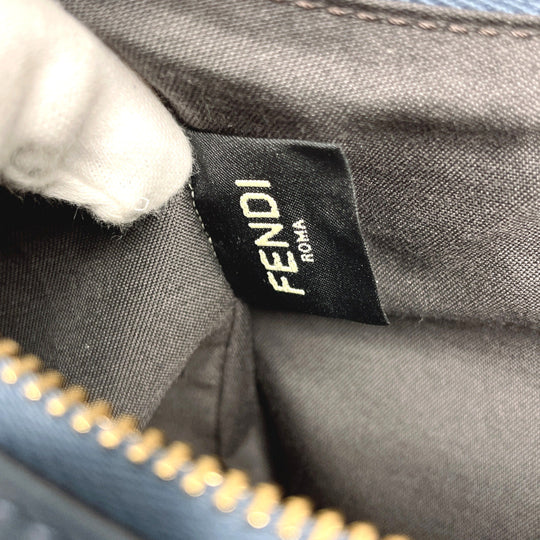 FENDI Handbag 8BR798 leather blue graphi small