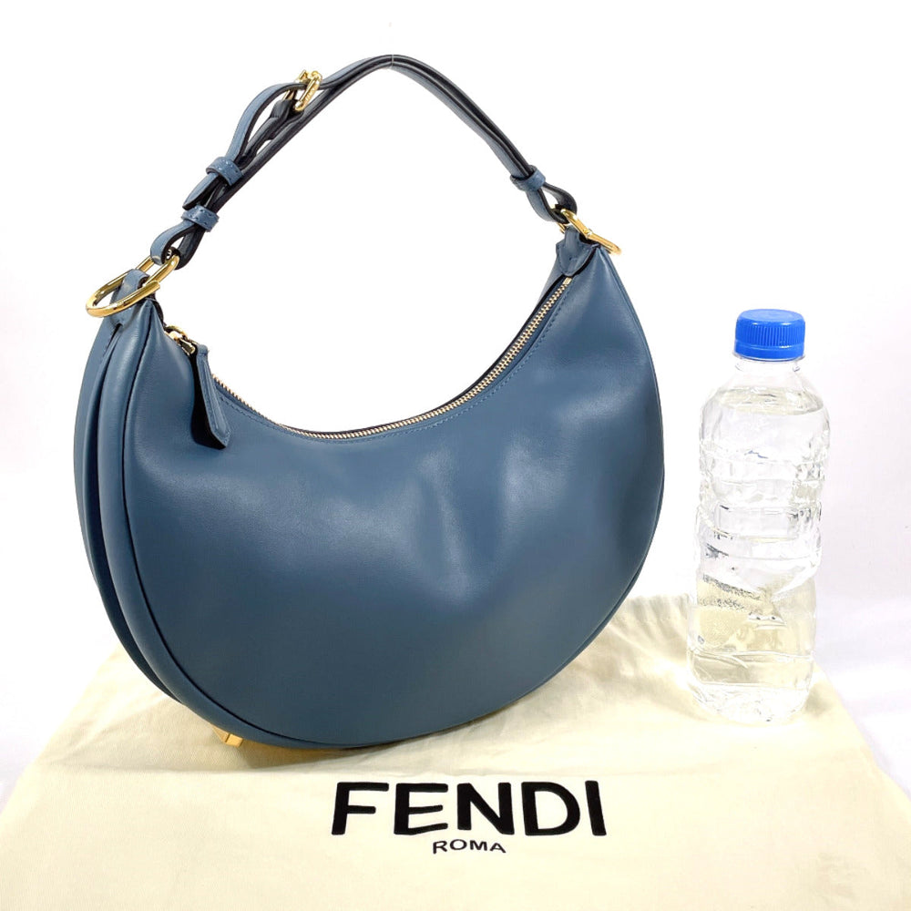 FENDI Handbag 8BR798 leather blue graphi small