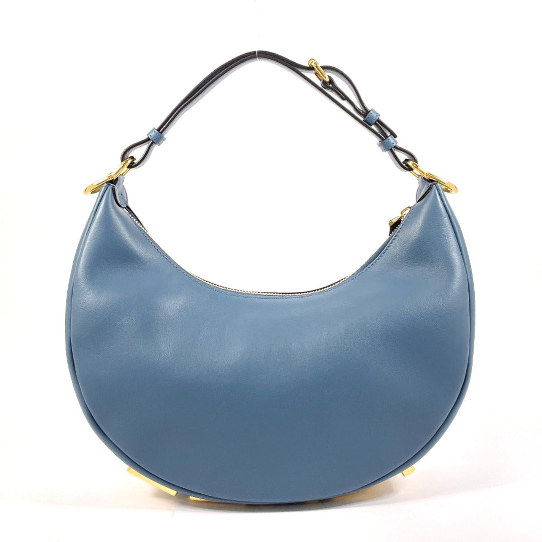 FENDI Handbag 8BR798 leather blue graphi small