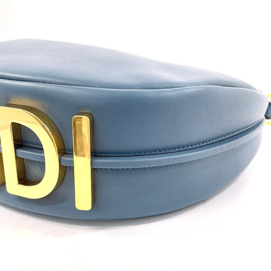 FENDI Handbag 8BR798 leather blue graphi small