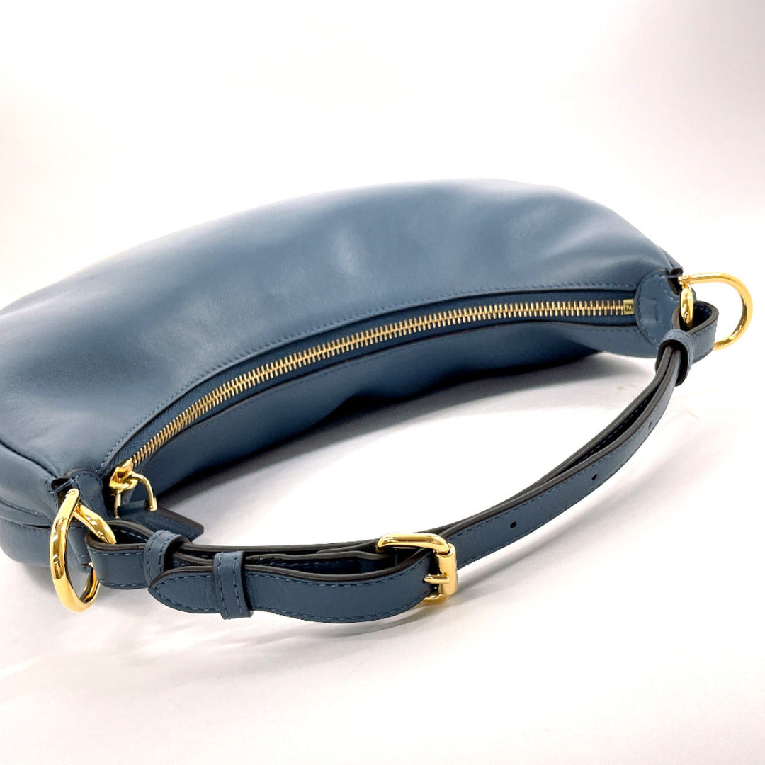 FENDI Handbag 8BR798 leather blue graphi small