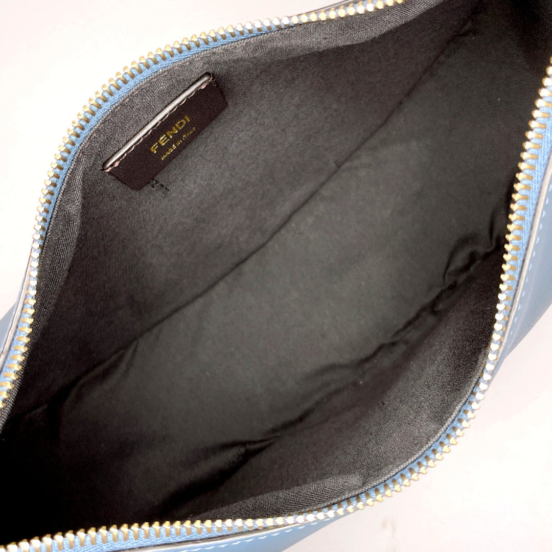FENDI Handbag 8BR798 leather blue graphi small
