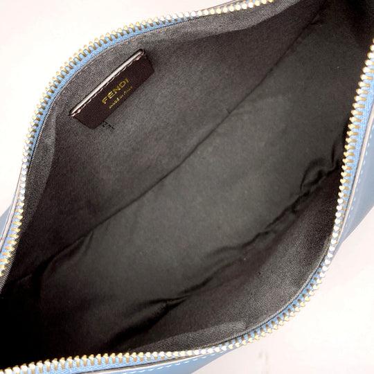 FENDI Handbag 8BR798 leather blue graphi small