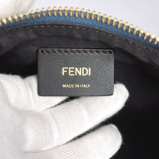 FENDI Handbag 8BR798 leather blue graphi small