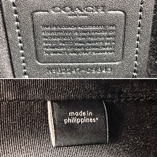 COACH Shoulder Bag C9843 PVC, Leather black Signature