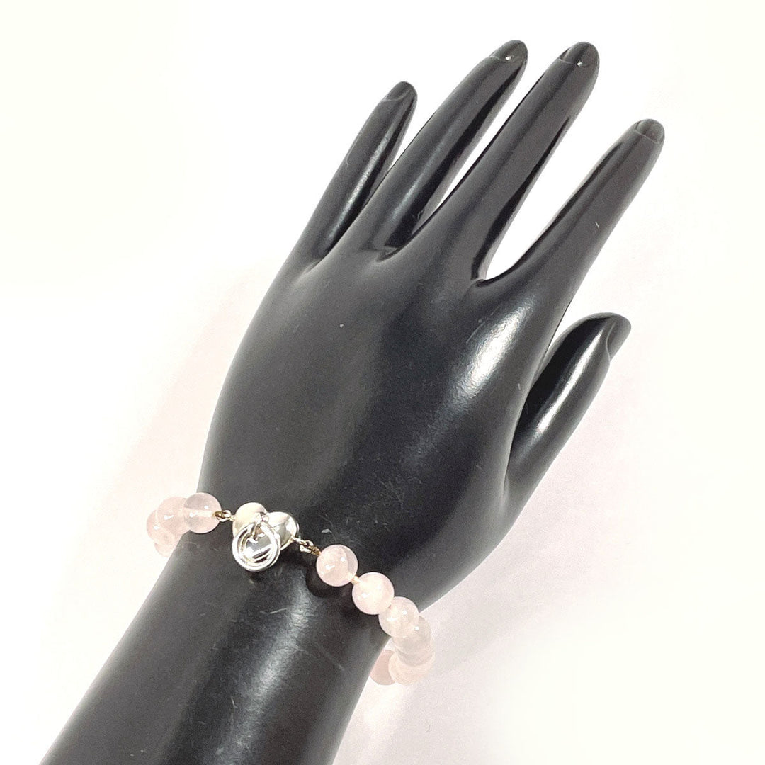 TIFFANY&Co. bracelet Silver925, Rose Quartz pink heart knock