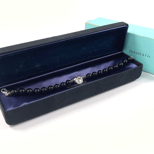 TIFFANY&Co. bracelet Silver925, Onyx black heart knock