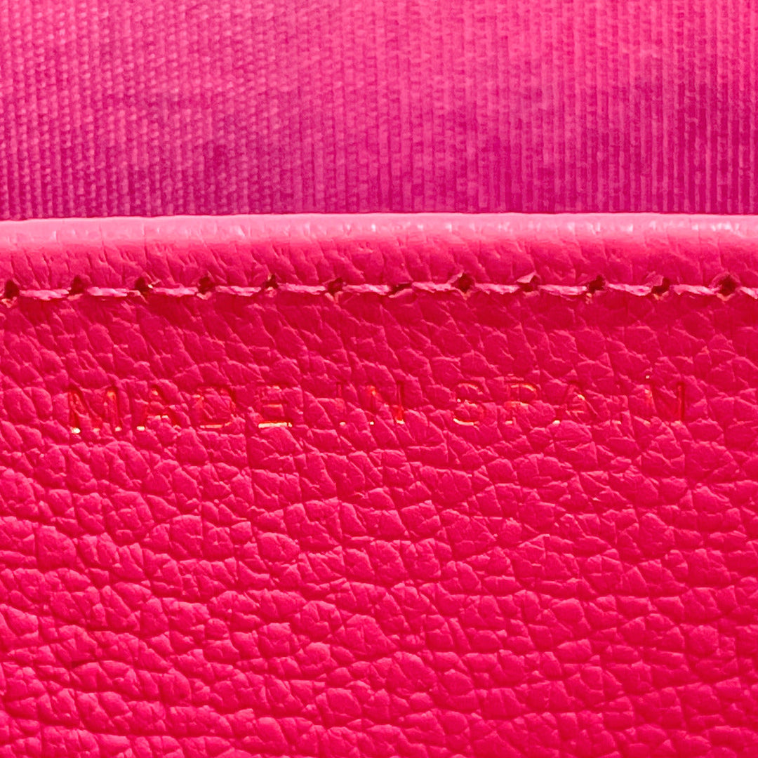 CHANEL Card Case leather pink COCO Mark Coin case