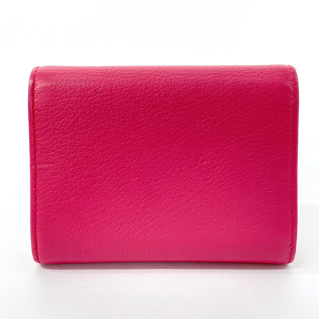 CHANEL Card Case leather pink COCO Mark Coin case