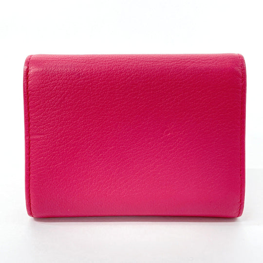 CHANEL Card Case leather pink COCO Mark Coin case