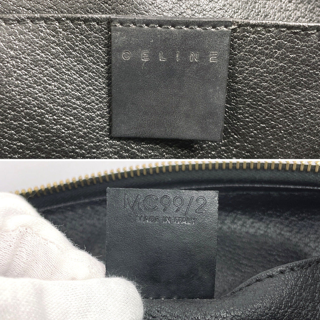 CELINE Pouch PVC black Macadam
