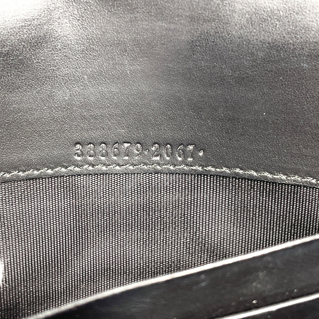 GUCCI Long Wallet Purse 388679 Sima leather black ribbon