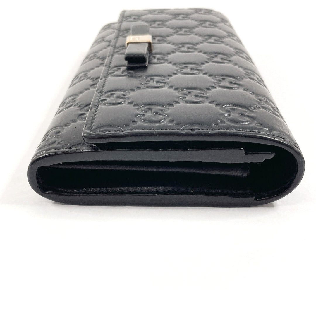 GUCCI Long Wallet Purse 388679 Sima leather black ribbon