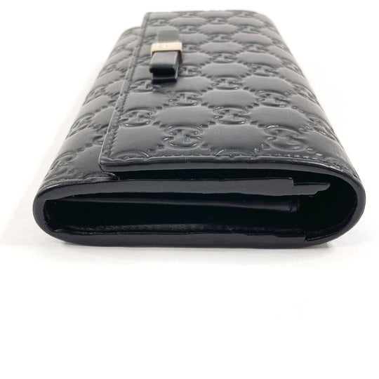 GUCCI Long Wallet Purse 388679 Sima leather black ribbon