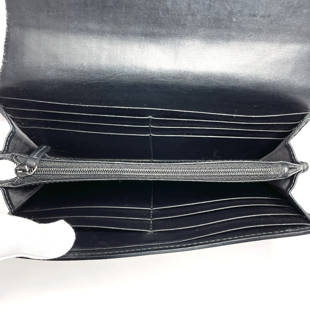 GUCCI Long Wallet Purse 388679 Sima leather black ribbon