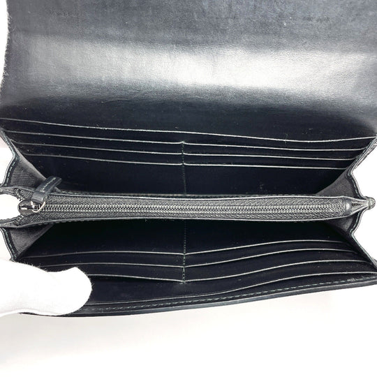 GUCCI Long Wallet Purse 388679 Sima leather black ribbon