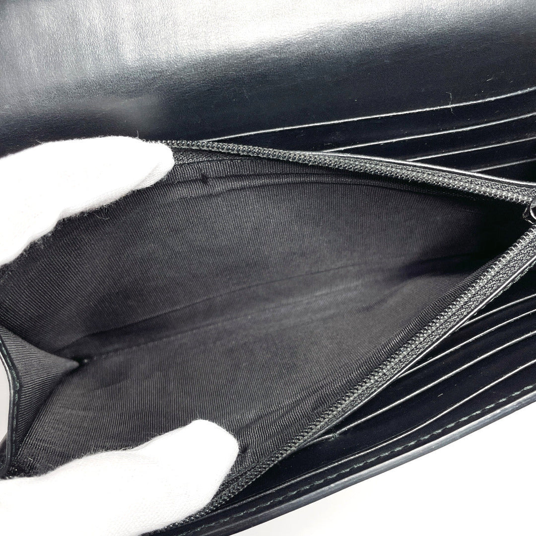 GUCCI Long Wallet Purse 388679 Sima leather black ribbon