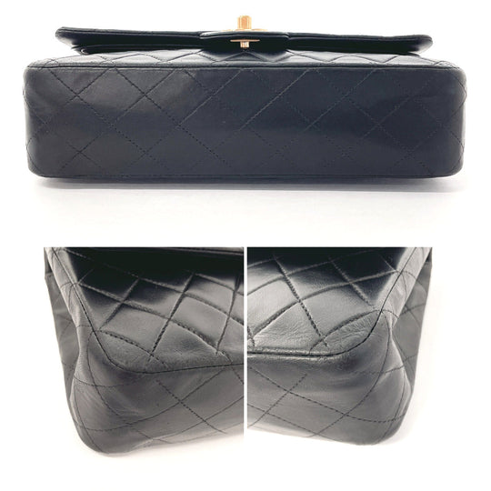 CHANEL Shoulder Bag lambskin black ChainShoulder Matrasse Women Used Authentic