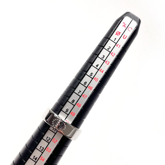 HERMES Ring K18 white gold Silver Eclipse Luban