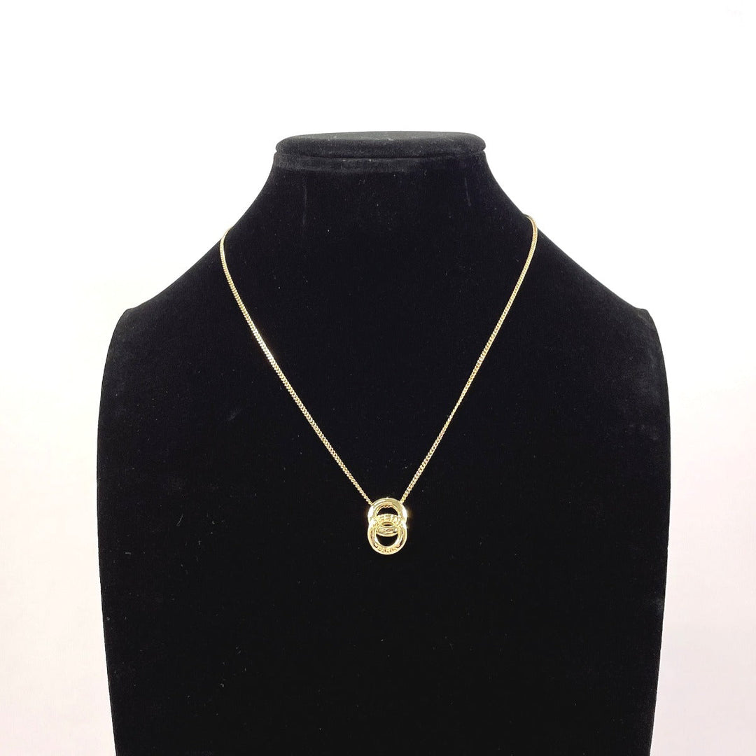 CELINE Necklace K18 yellow gold gold logo circle