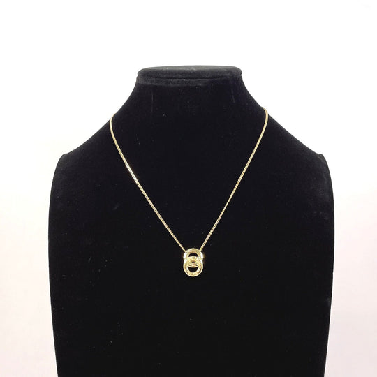 CELINE Necklace K18 yellow gold gold logo circle