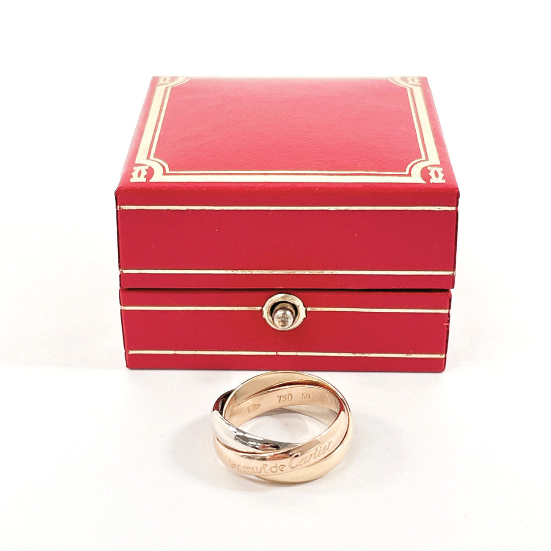 CARTIER Ring K18 yellow gold gold Trinity ring MM Women 50 Used Authentic