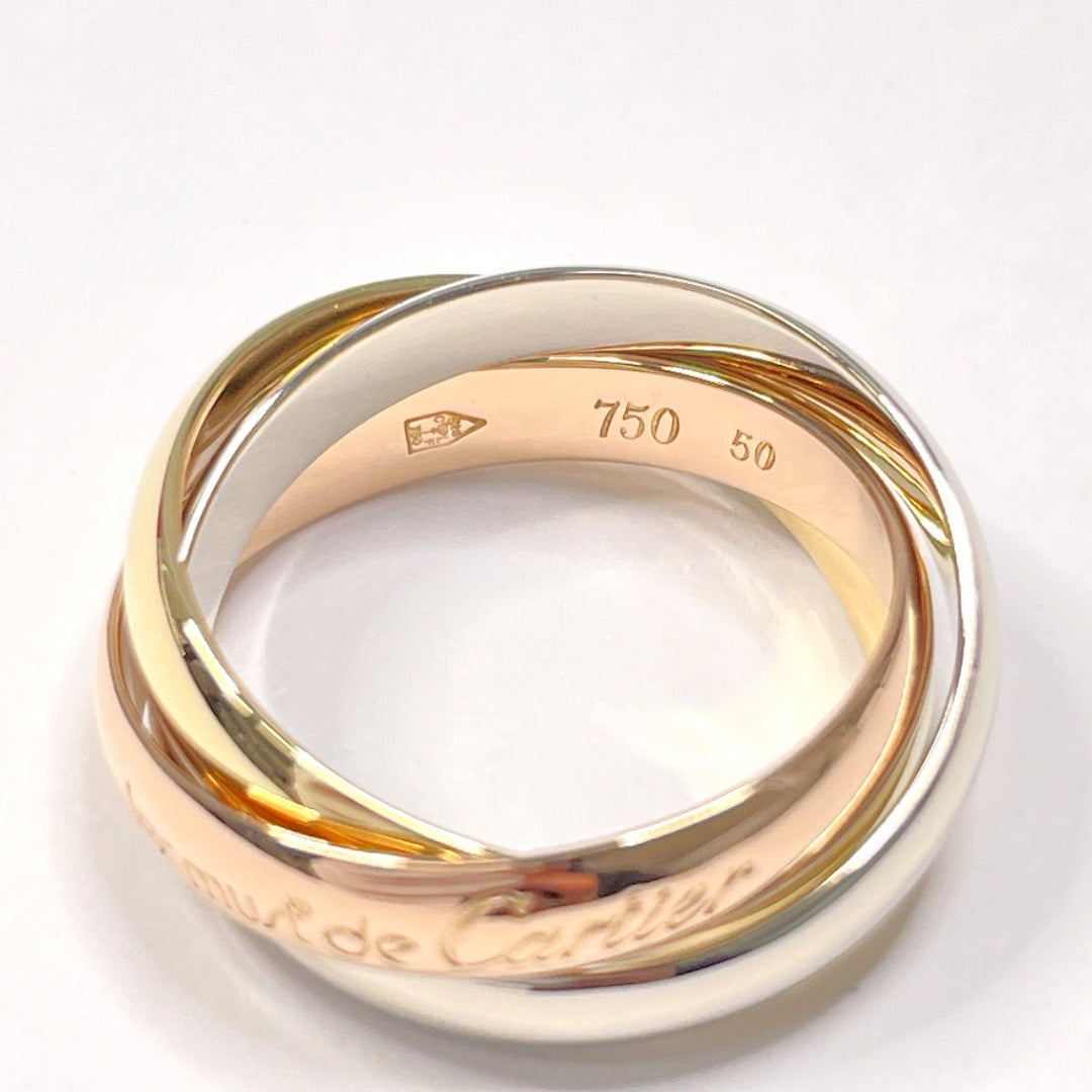 CARTIER Ring K18 yellow gold gold Trinity ring MM Women 50 Used Authentic
