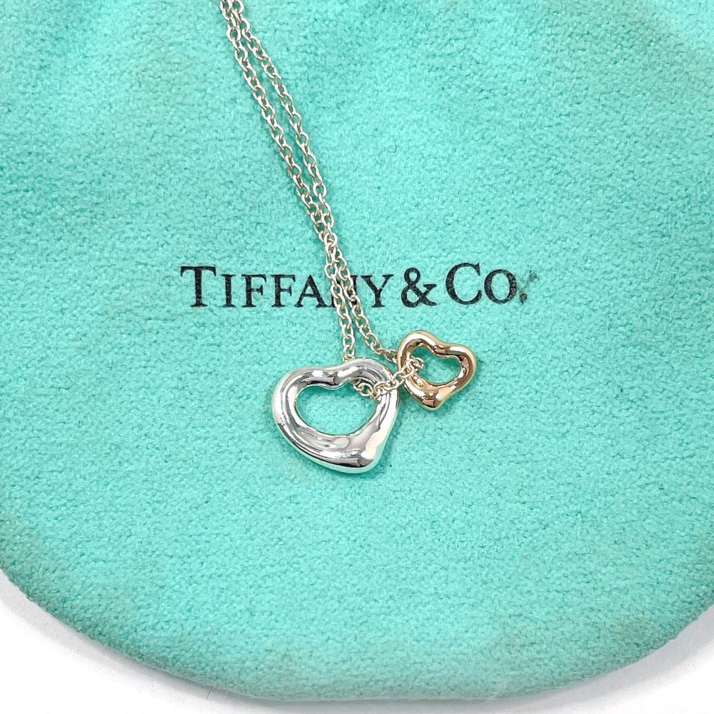 TIFFANY&Co. Necklace Silver925, 18K rose gold Silver El Saperetti Open heart
