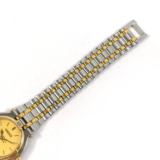 GUCCI Watches Quartz 9000L Stainless Steel , Gold Plated Silver gold dial Women Used Authentic