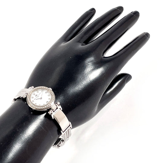 BALENCIAGA Watches Quartz Stainless Steel Silver 12P diamond white dial Women Used Authentic