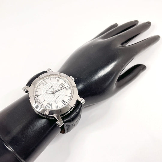TIFFANY&Co. Watches Mechanical Automatic Z1000.70.12A21A71A Stainless Steel , Leather Silver Atlas Gen white dial mens Used Authentic