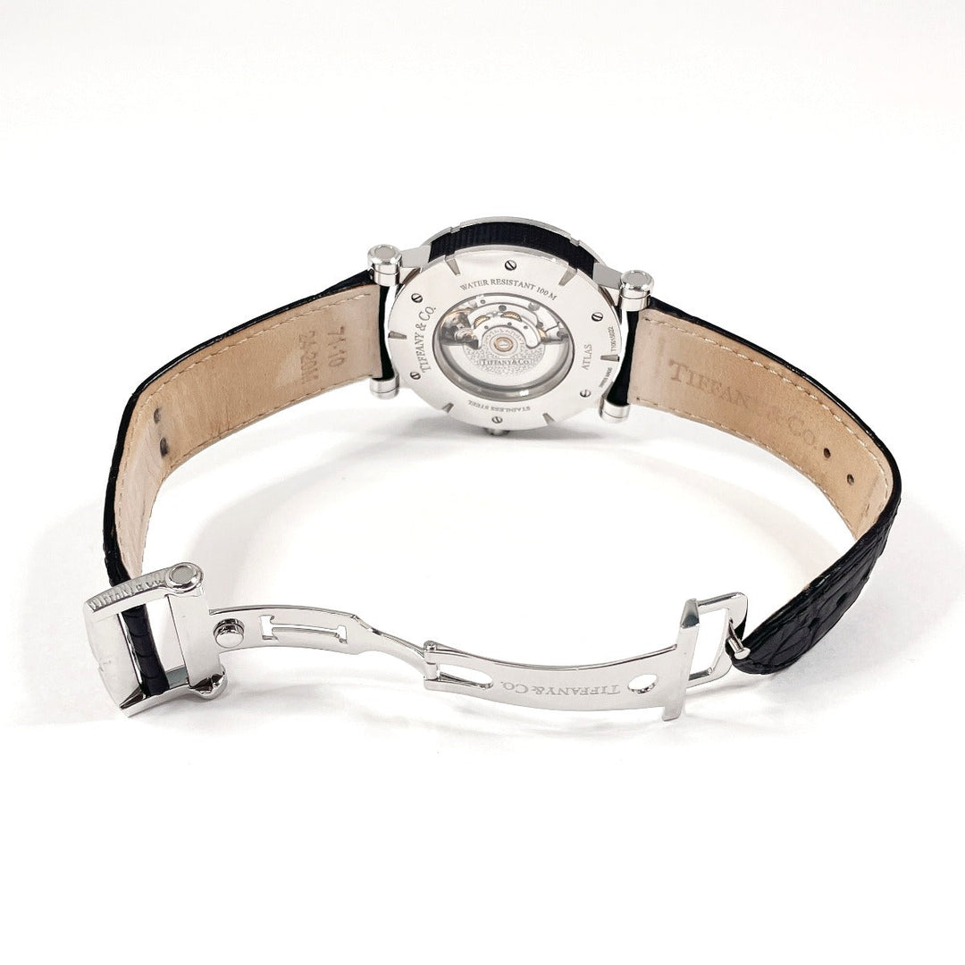 TIFFANY&Co. Watches Mechanical Automatic Z1000.70.12A21A71A Stainless Steel , Leather Silver Atlas Gen white dial mens Used Authentic