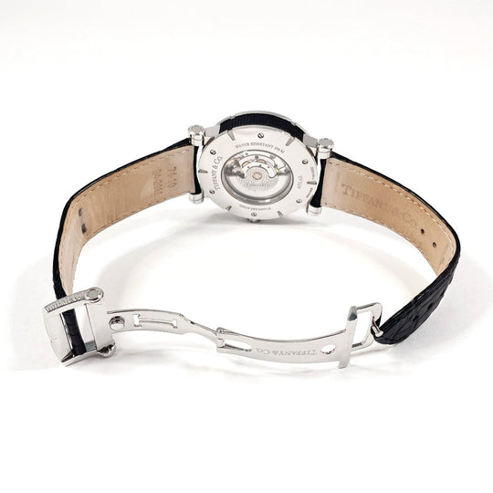TIFFANY&Co. Watches Mechanical Automatic Z1000.70.12A21A71A Stainless Steel , Leather Silver Atlas Gen white dial mens Used Authentic