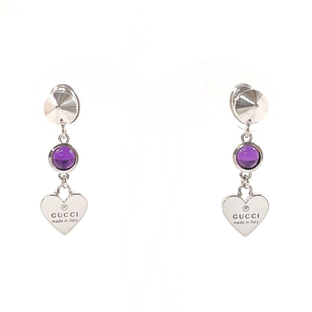 GUCCI Pierce Silver925, Amethyst Silver heart