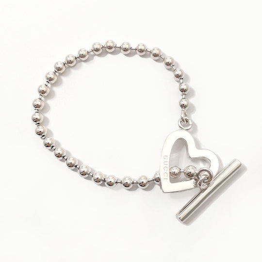 GUCCI bracelet Silver925 Silver Ball Chain Heart