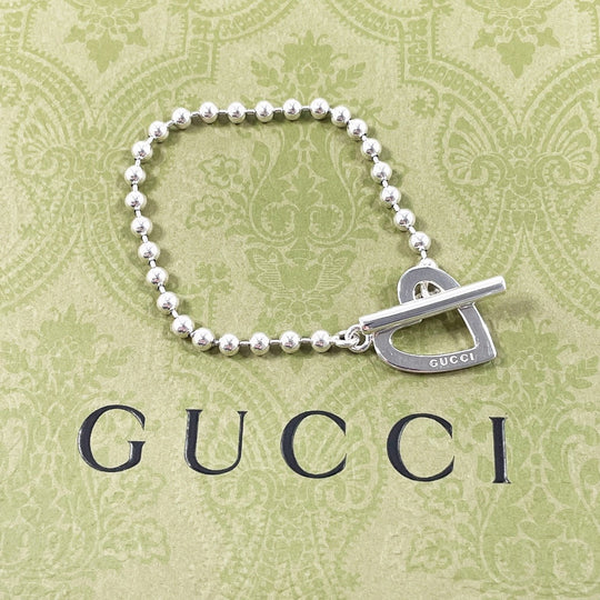 GUCCI bracelet Silver925 Silver Ball Chain Heart