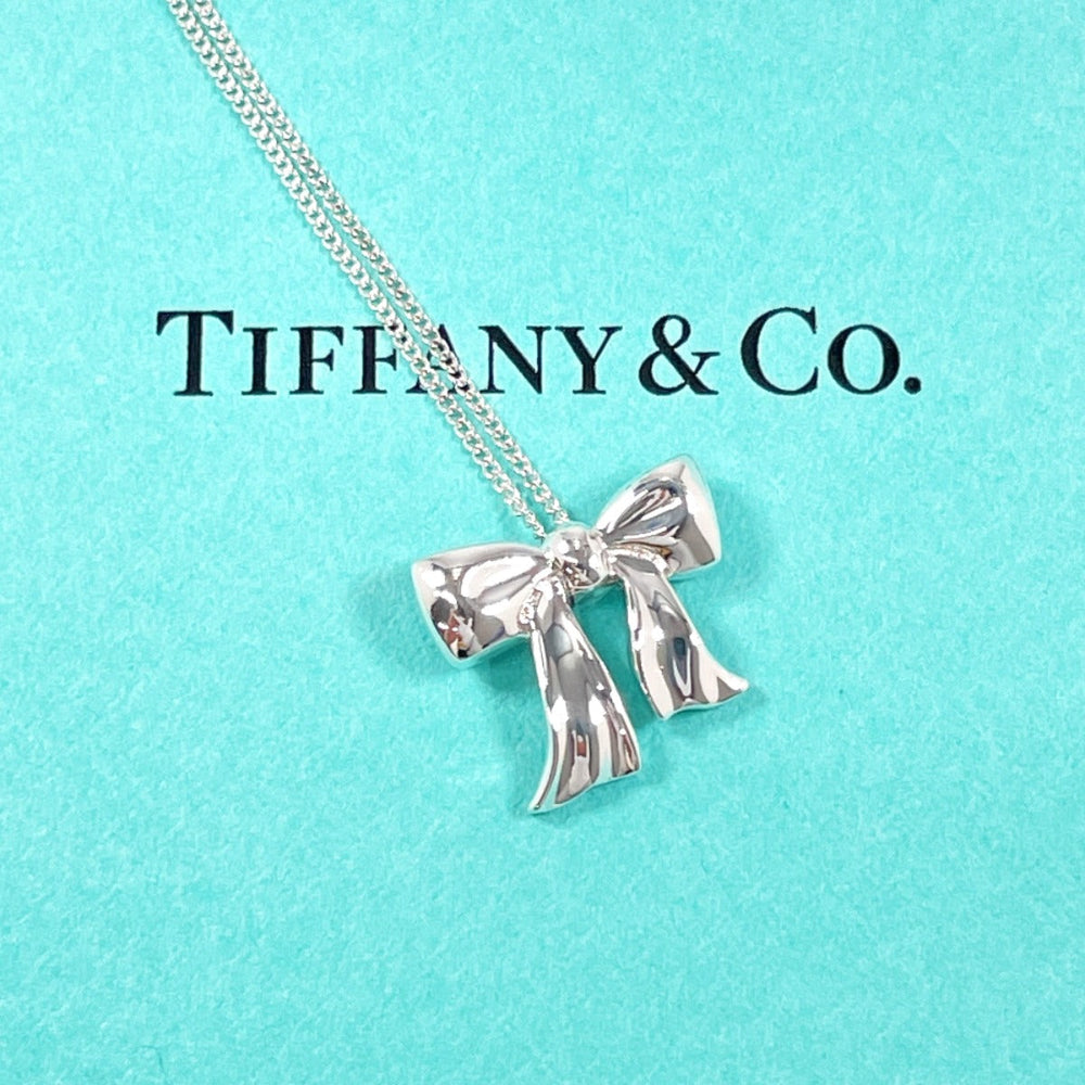 TIFFANY&Co. Necklace Silver925 Silver ribbon Women Used Authentic