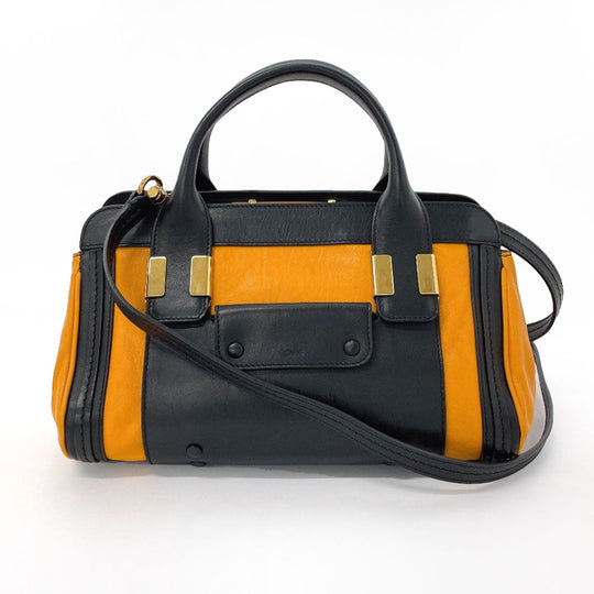Chloe Handbag 02-13-50-65 leather black Alice 2WAY