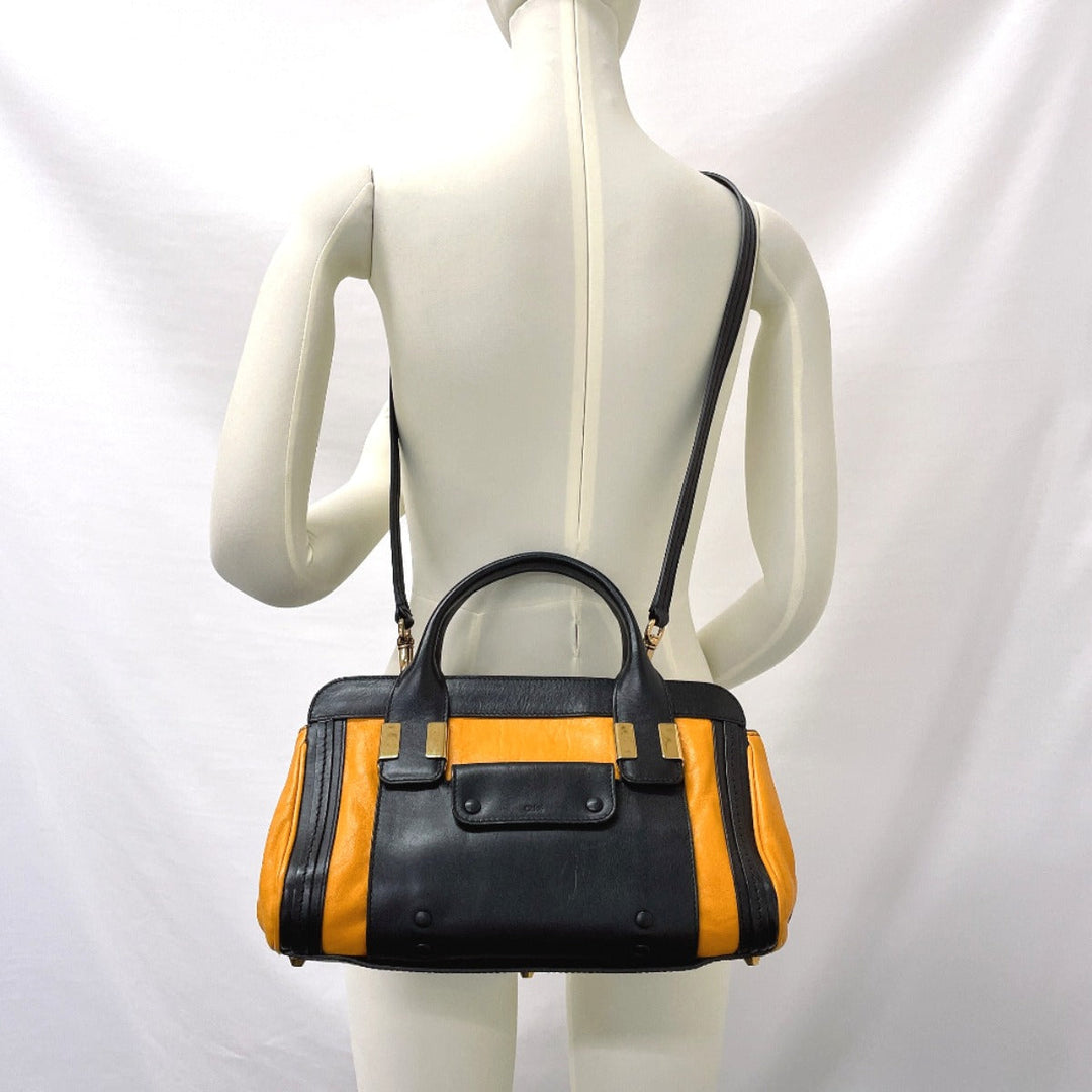 Chloe Handbag 02-13-50-65 leather black Alice 2WAY
