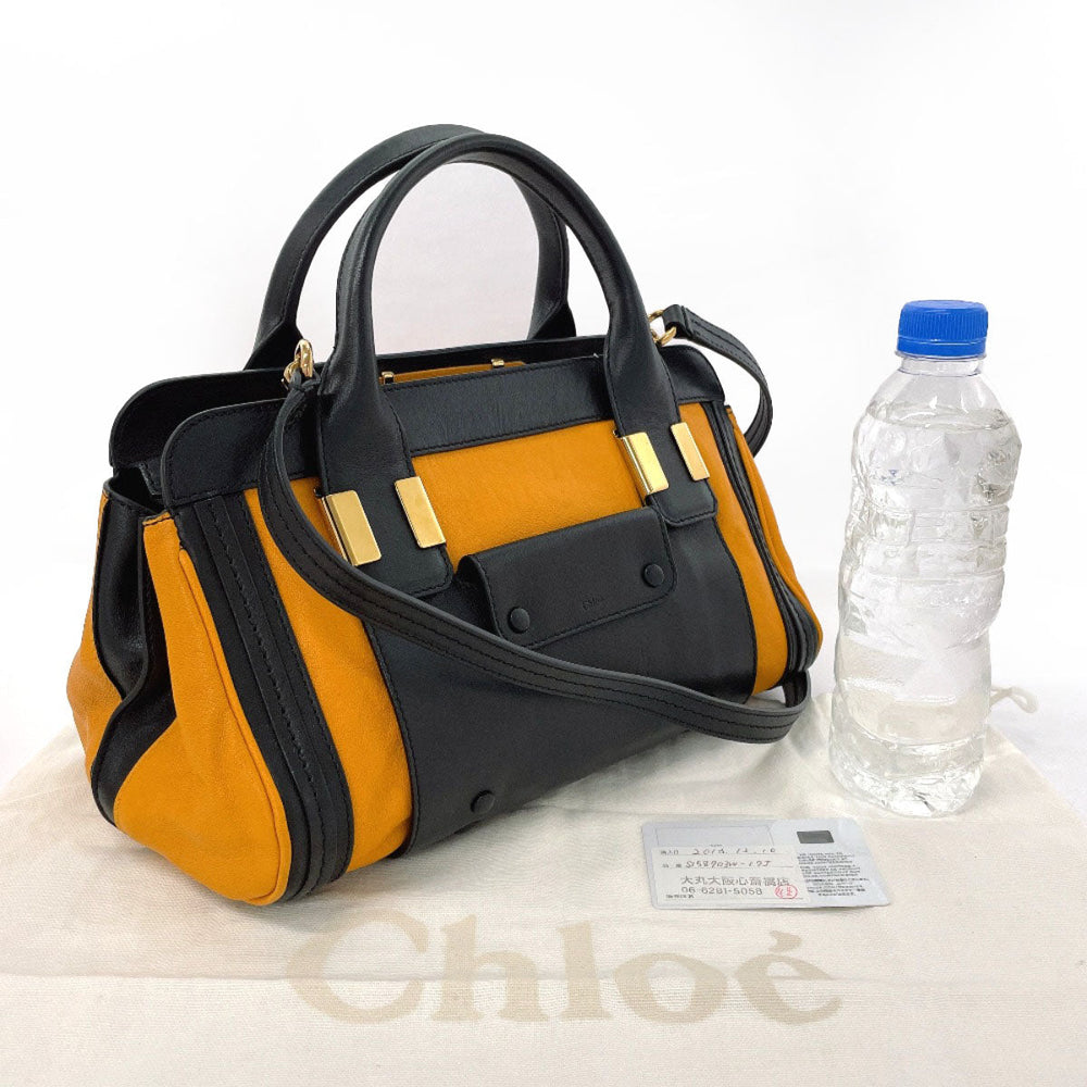 Chloe Handbag 02-13-50-65 leather black Alice 2WAY