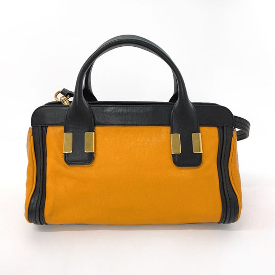Chloe Handbag 02-13-50-65 leather black Alice 2WAY