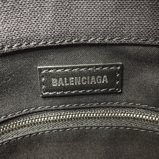 BALENCIAGA Handbag 619979・1090・S・002123 canvas black 2WAY Wave XS