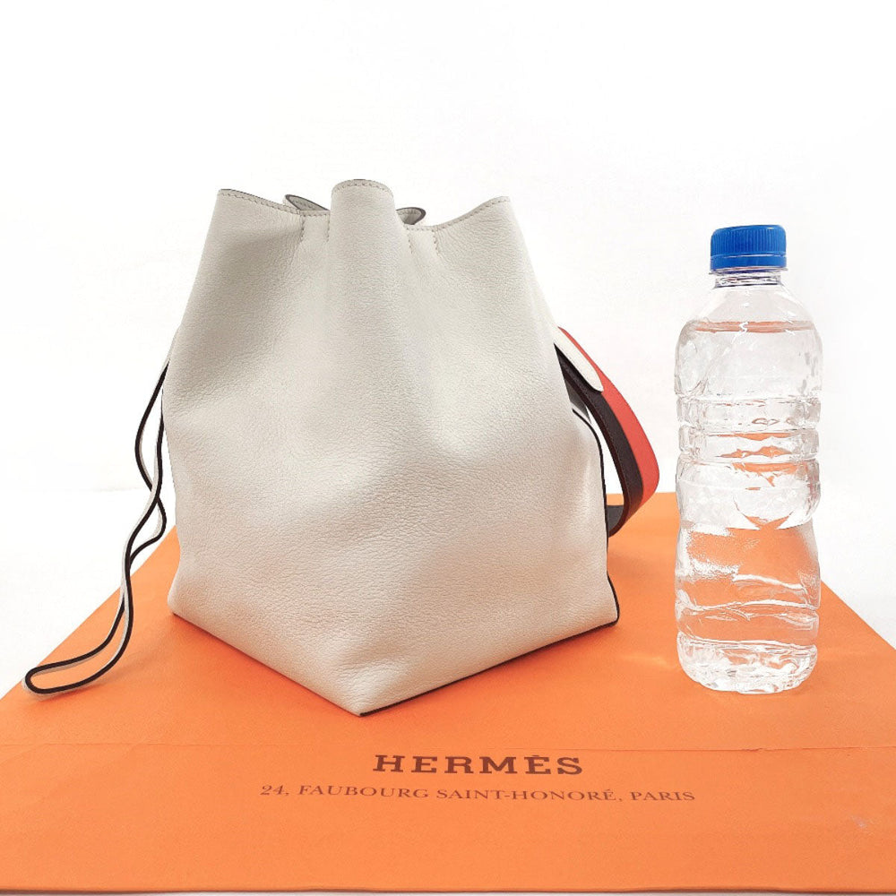 HERMES Shoulder Bag Evercolor white Ricor 17