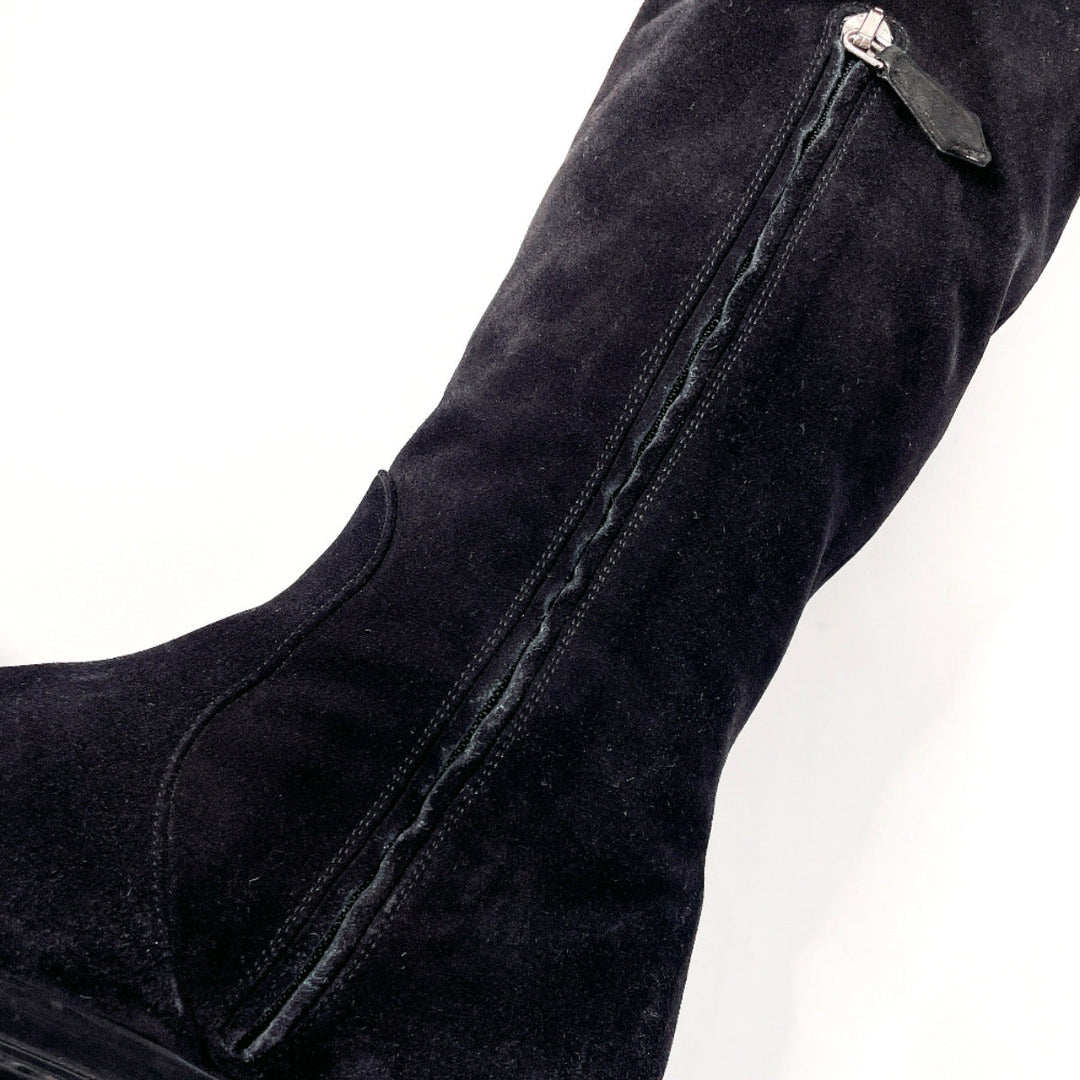 MIUMIU boots Suede black Mouton boots 37 1/2